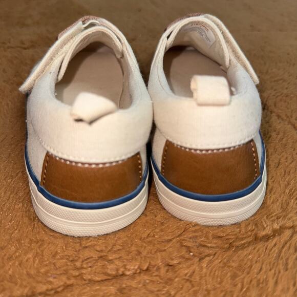 Gymboree Toddler Canvas Slip-On Boat Shoes Size 2 – Cream & Tan - Picture 5 of 10